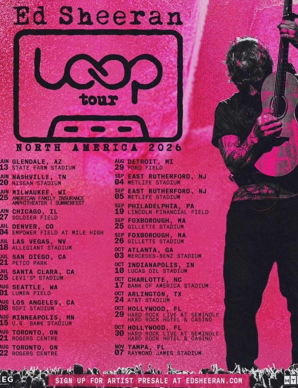 Ed Sheeran - LOOP Tour in Atlanta