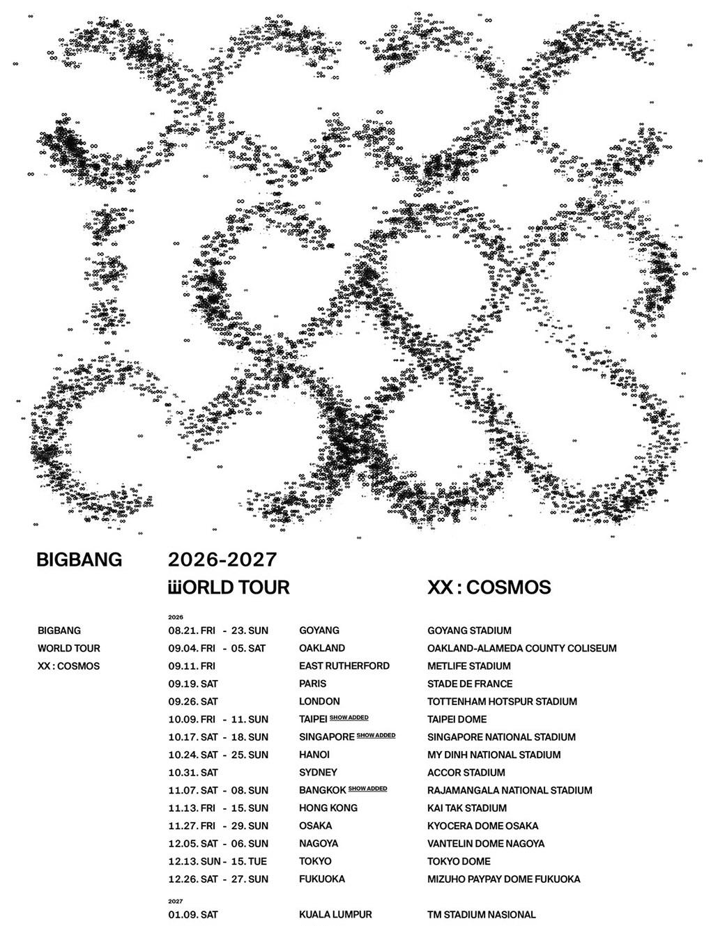 BIGBANG 2026-2027 WORLD TOUR‹XX: COSMOS› IN HONGKONG