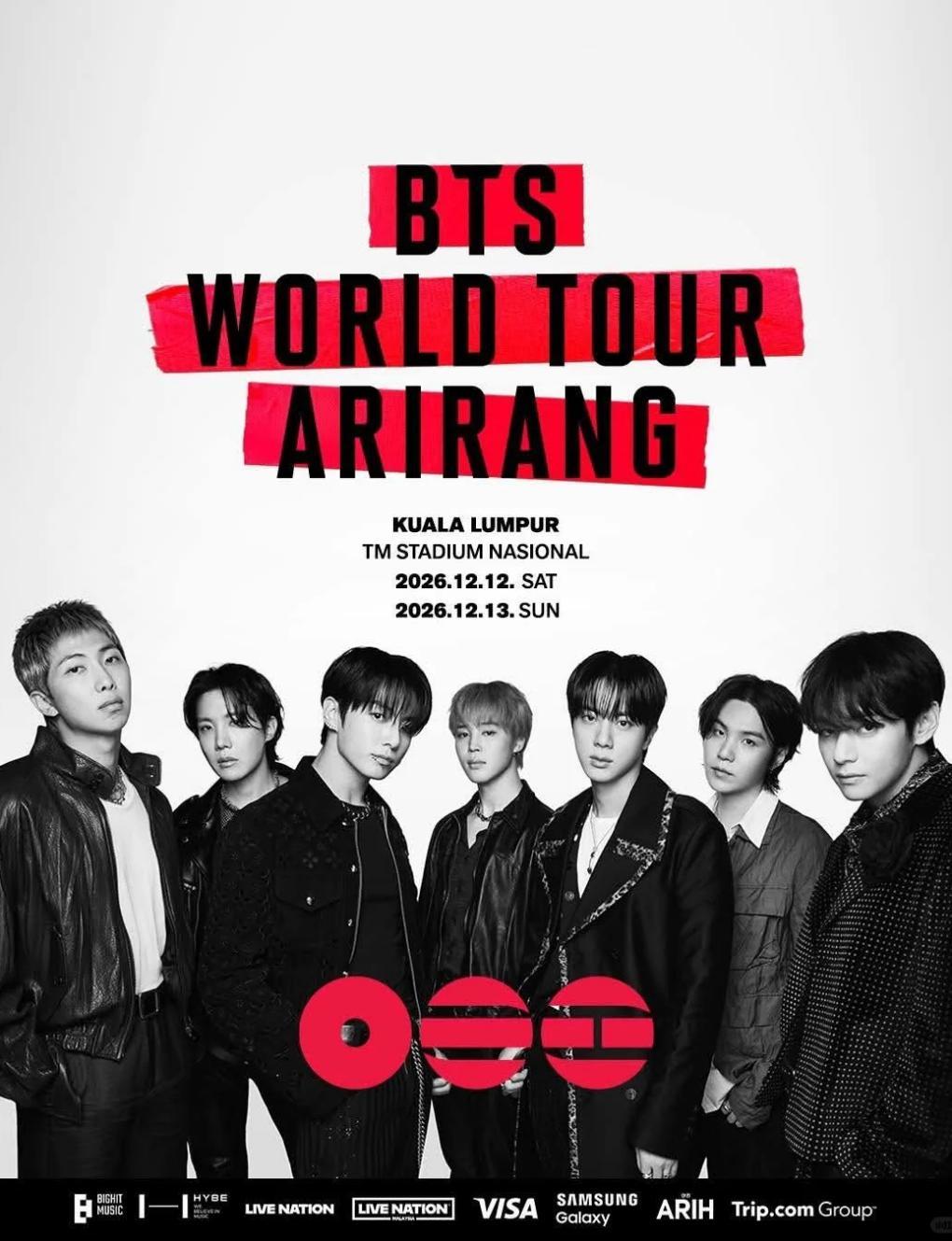 BTS WORLD TOURIS'ARIRANG 'in Kuala Lumpur