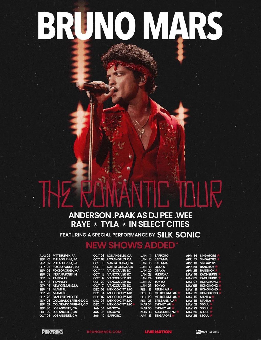 Bruno Mars 'The Romantic Tour' in Miami