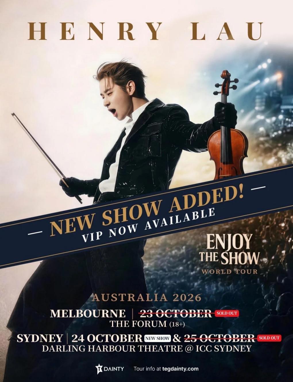 Henry Lau "ENJOY THE SHOW" World Tour in Melbourne