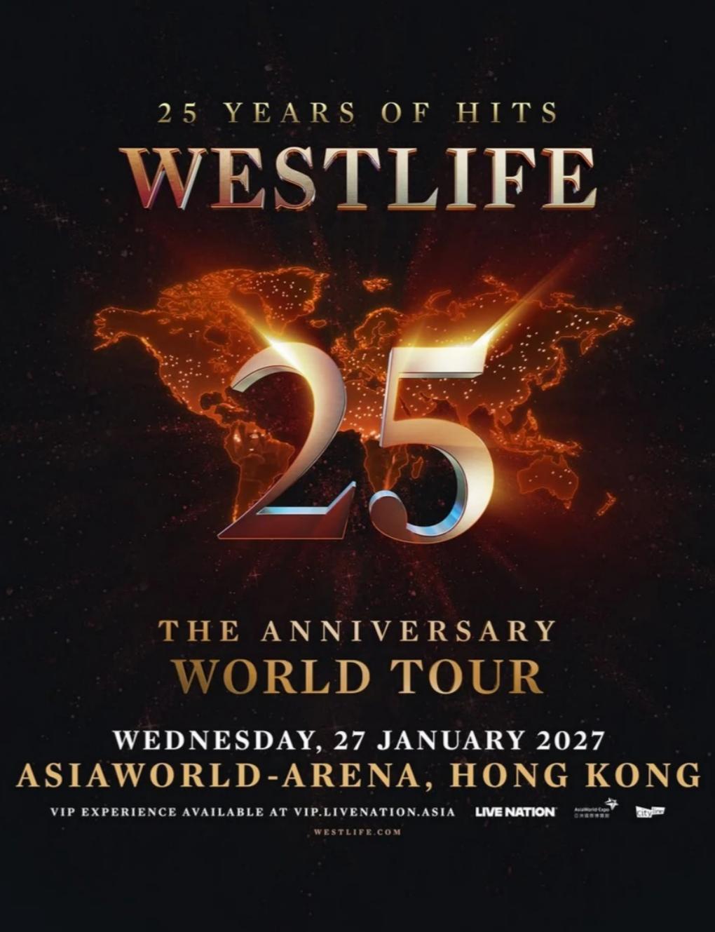 Westlife 25: The ANNIVERSARY WORLD TOUR in Hong Kong