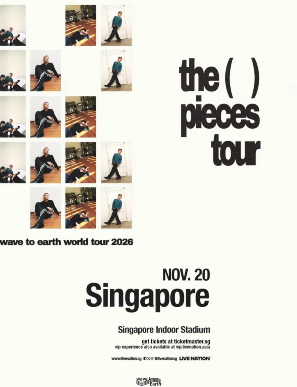 Wave to Earth - The Pieces Tour in Singapore