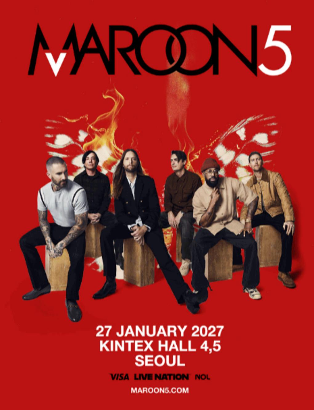 Maroon 5 Asia 2027 in Seoul