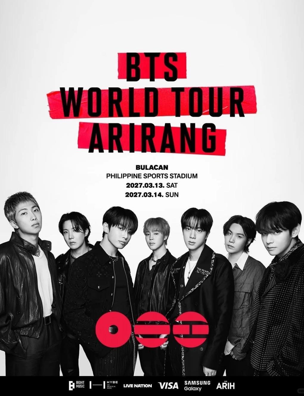 BTS WORLD TOURIS'ARIRANG ' in Bragan
